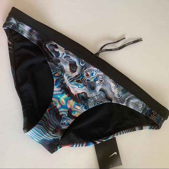 Nike Swim Bikini Bottom XLarge swimsuit Psychedelic Aftershock multi NWT - Picture 1 of 10